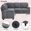 L-Shaped Sectional Sofa With Pull-Out Bed, USB Ports, And Built-In Storage For Modern Living Spaces.-415828591