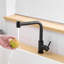 Robinet de lavabo, robinets de cuisine noirs avec douchette extractible, robinet de préparation pour mini-bar-119337201