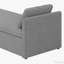 Chaise longue rembourrée en lin avec coussins-102038722
