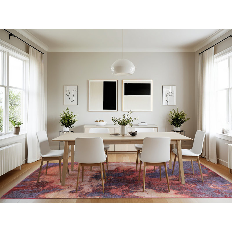 Abstract Indoor Rug, Rectangle 7' x 10'