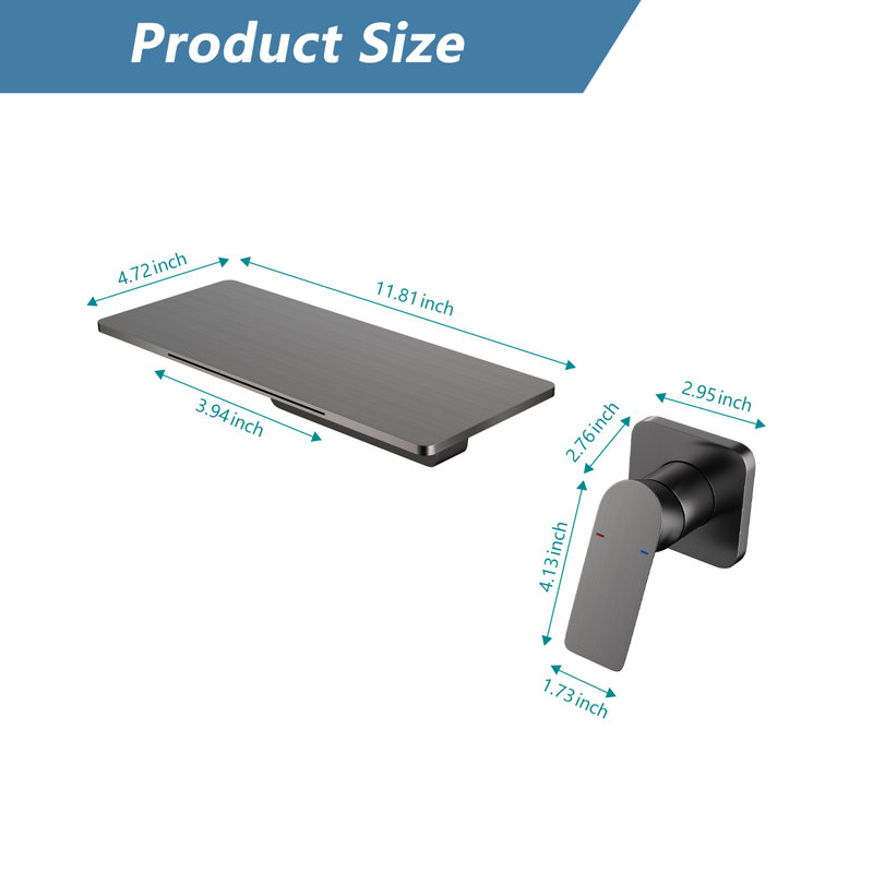 Single-handle Bathroom Faucet, Gun Ash