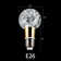 Ice-Cracked Orb LED Light Bules, 3000K Warm White, E26/27 Medium Base Bulbs (Base not included)