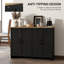 Buffet moderne avec tablettes réglables noir