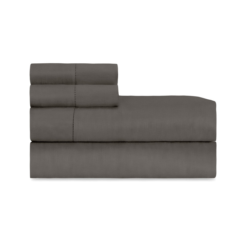 Provenza Linen Sheet Set, King, Steel Gray