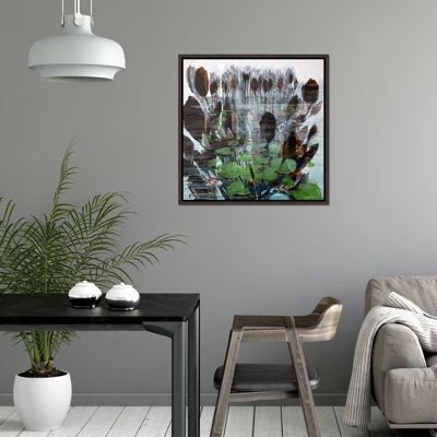 «Swim» par Alexander NikAnpour - peinture sur toile à cadre flottant