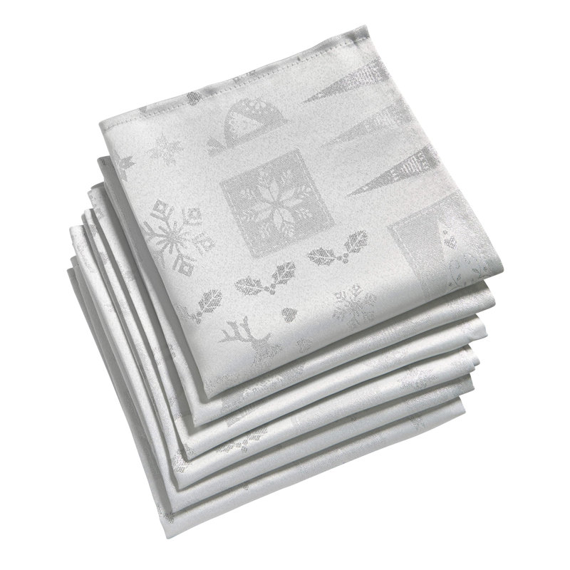 Ambir Polyester Square Napkin, White