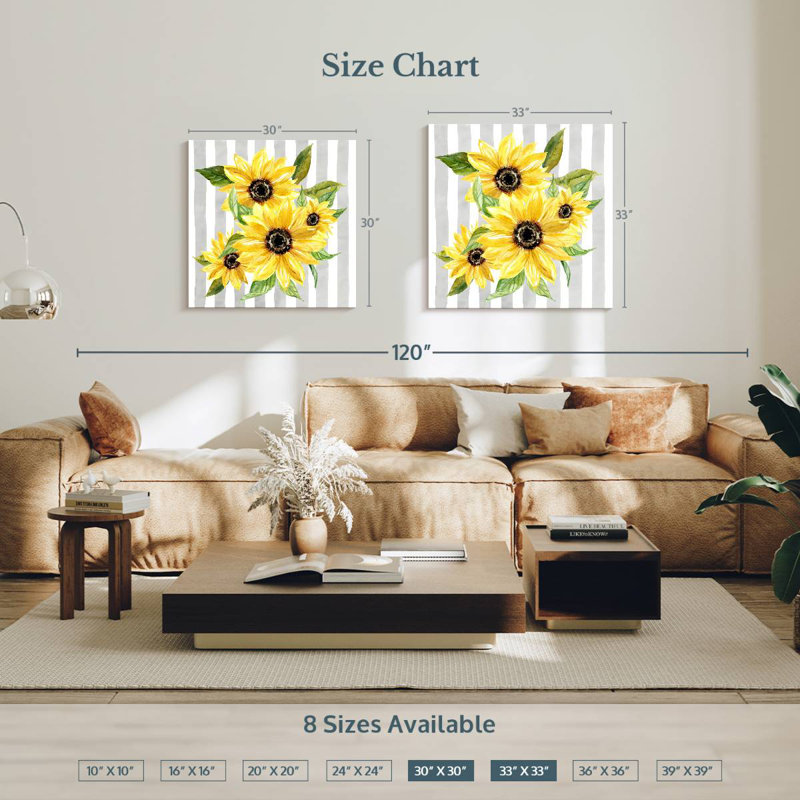 Harnek Sunflower Array I, 30" H x 30" W