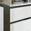 Table de chevet avec USB, blanc