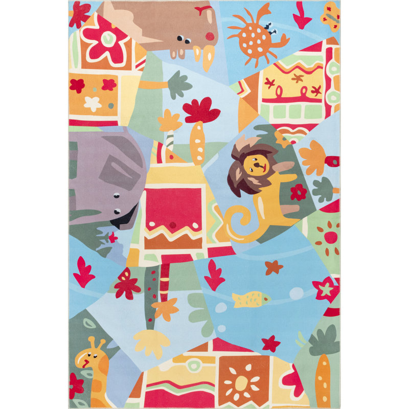 Tapis de chambre de bébé ou de salle de jeux lavable à la machine Paxton SpinClean, Rectangle 8 pi x 10 pi