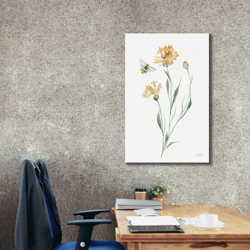 «Epic Graffiti« Wild For Honeybloom Wildflowers 3 »par Katrina Pete, art mural sur toile, 26 po x 40 po