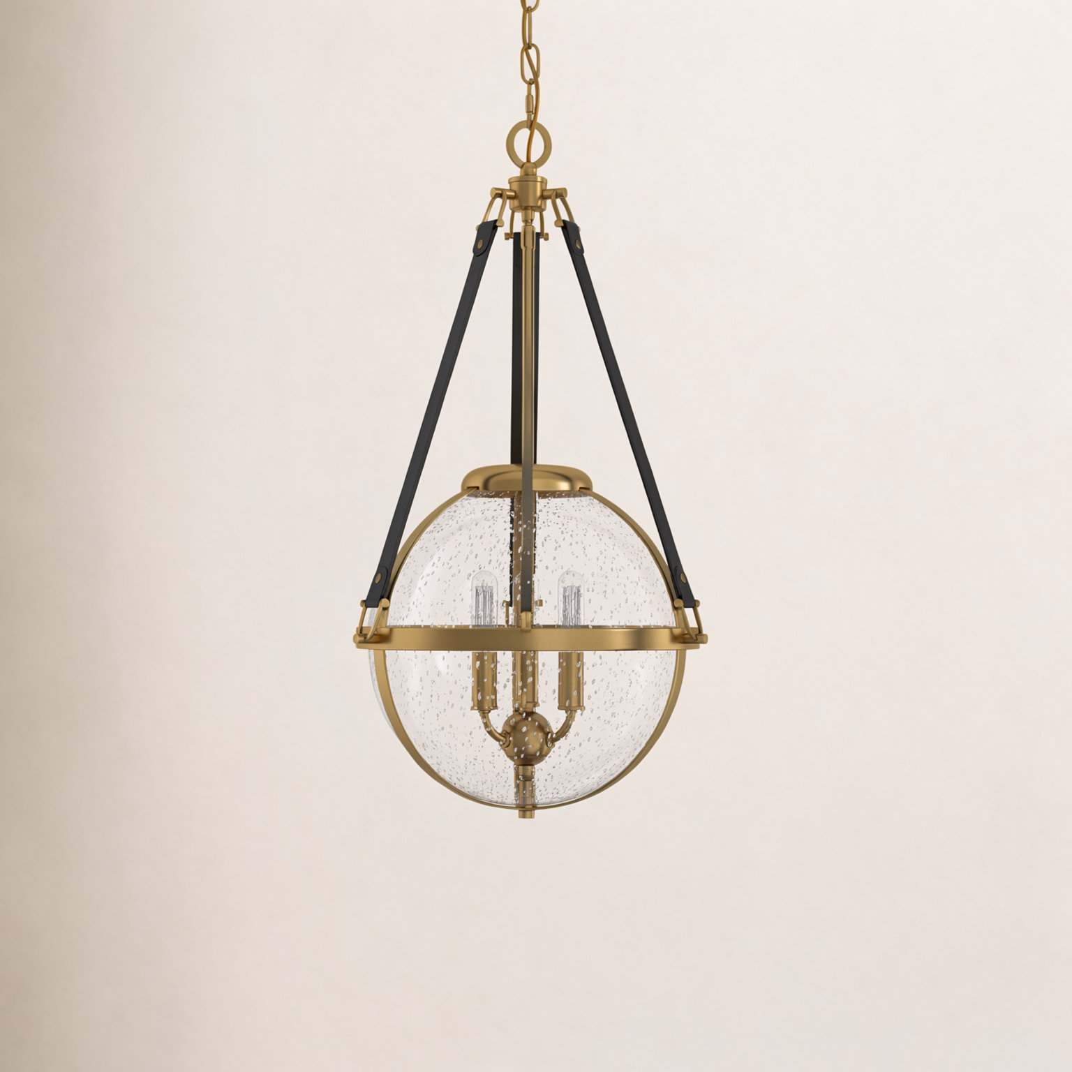 Chimere 3-Light Chandelier, Brass