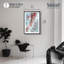 «Cyan Leaf Rise Shadowbox Print» par Notoriart-116883078-116883074