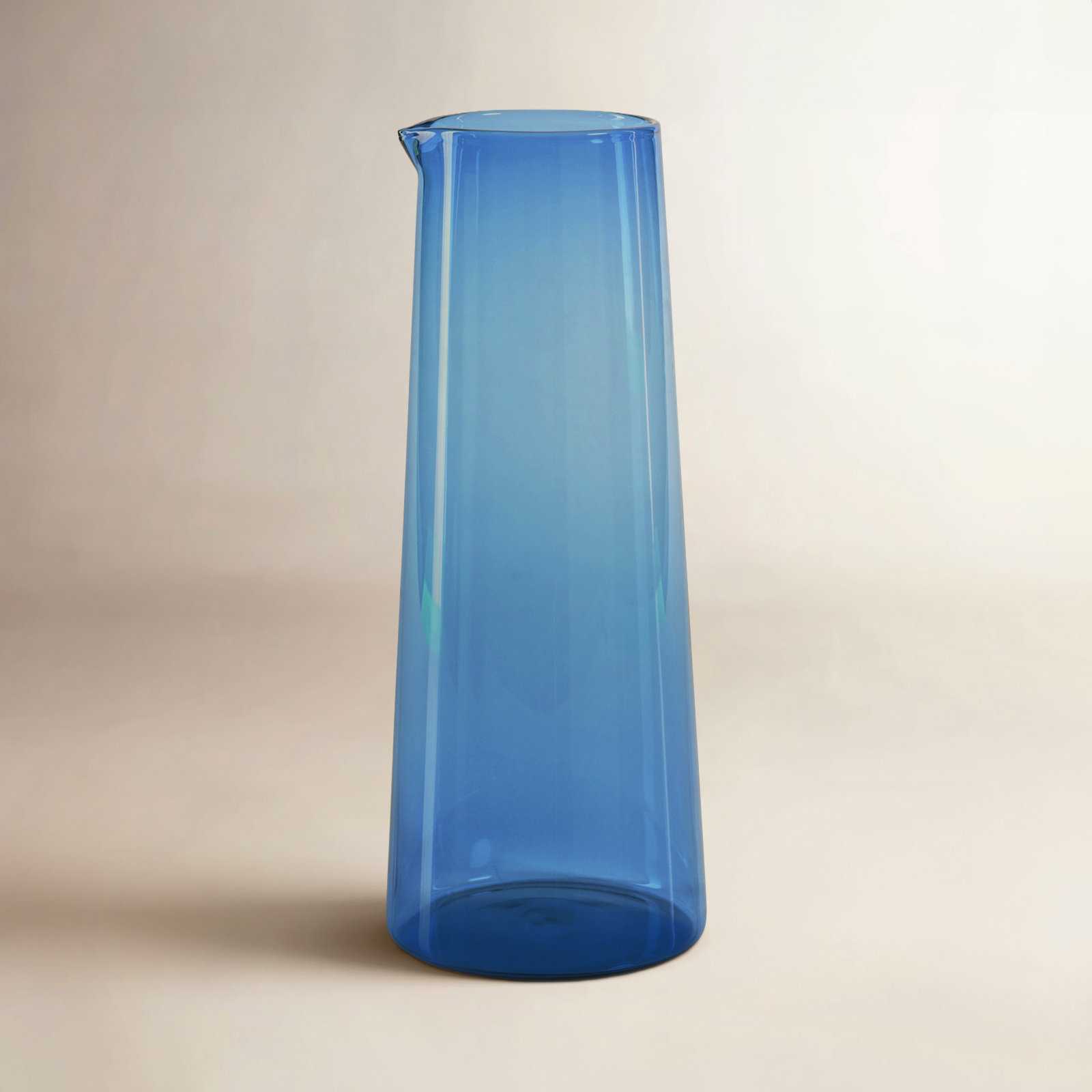 Bruce Glass Pitcher, Blue