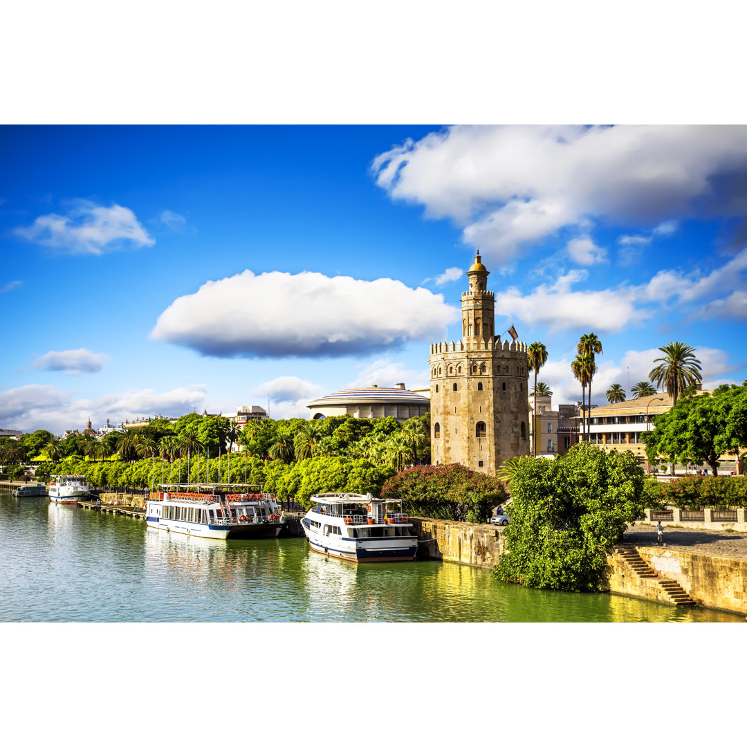 Torre Del Oro In Seville by MarquesPhotography - Wrapped Canvas Print