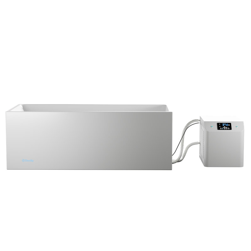 73 In. 1-Person Standard Cold Plunge Ice Bath Tub With 1 HP High-Performance Chiller And Insulated Cover In White