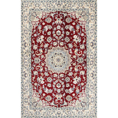 Tapis traditionnel gris / rouge Dedakia