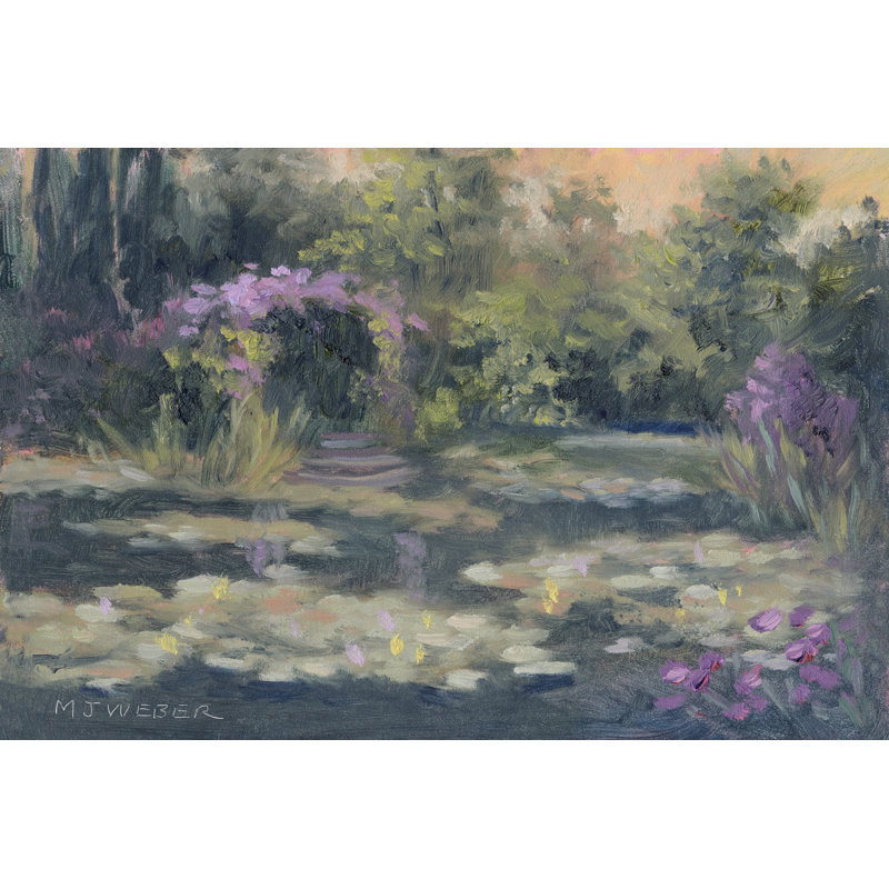 Monets Garden IV - Wrapped Canvas Painting, 30cm H x 46cm W