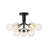 9-Light Textured Glass Tiered Semi-Flush Mount-858022876
