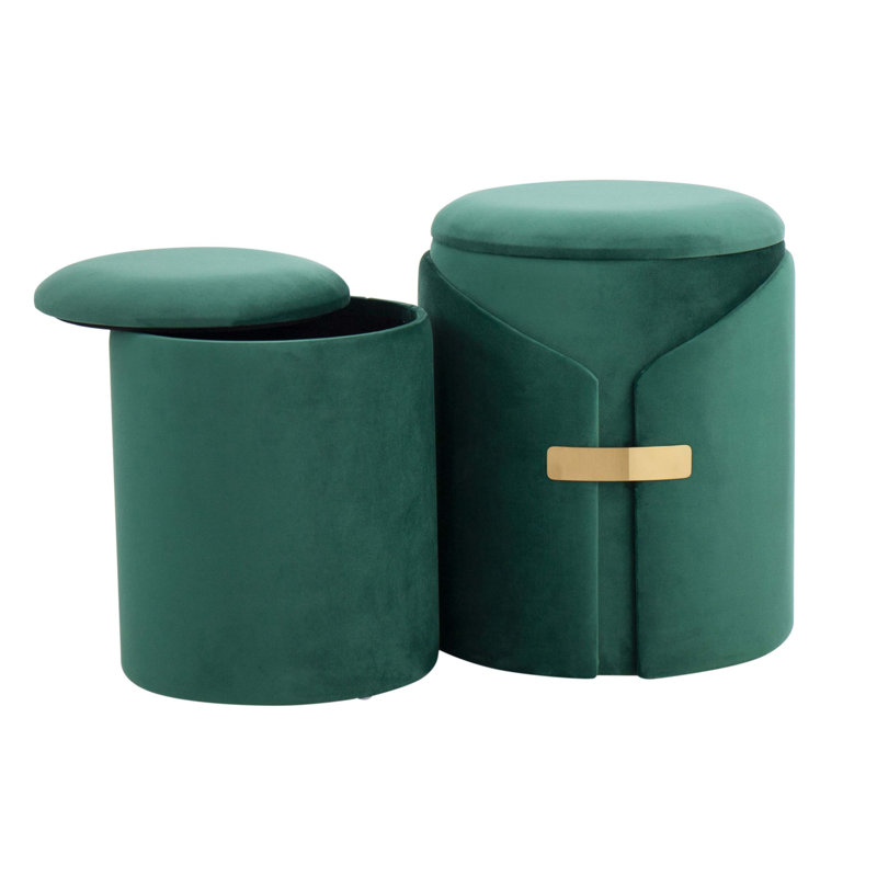 Ensemble de repose-pieds gigognes Dahlia, Vert