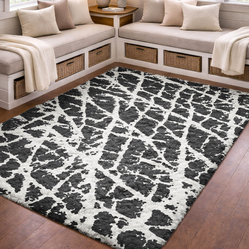 Tapis craquelé de première qualité ADS501, 10 pi x 14 pi, Noir