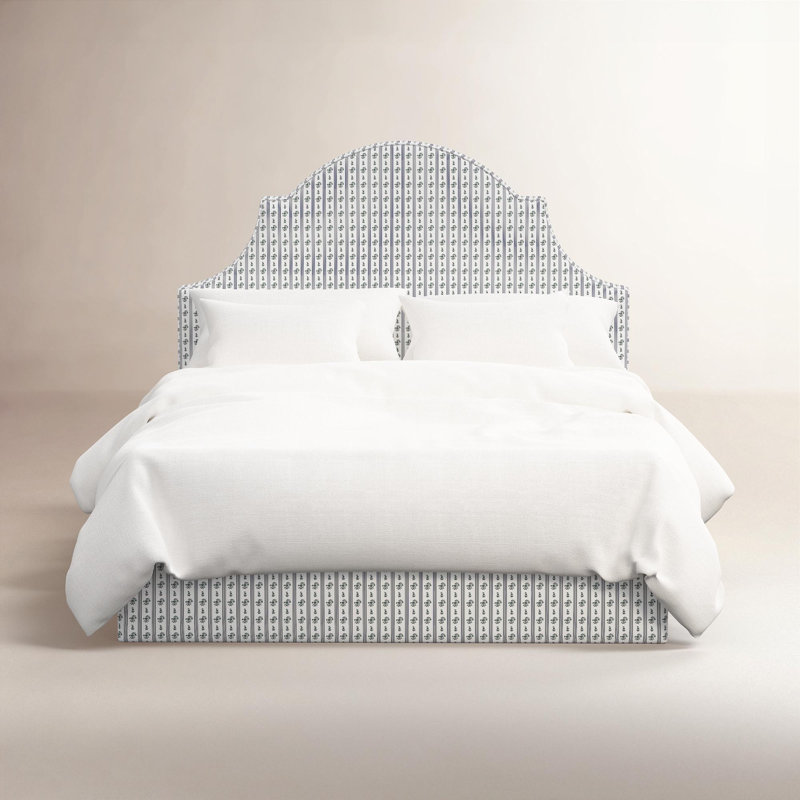 Lit arqué Hadley, Lit simple, Millie rayé indigo