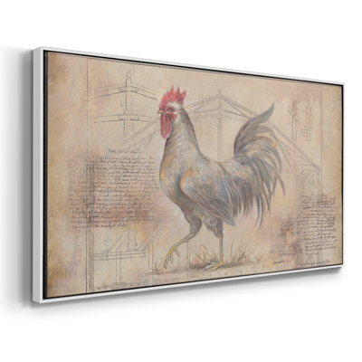 Rustic Fowl II - Toile tendue avec châssis tendue, prête à accrocher