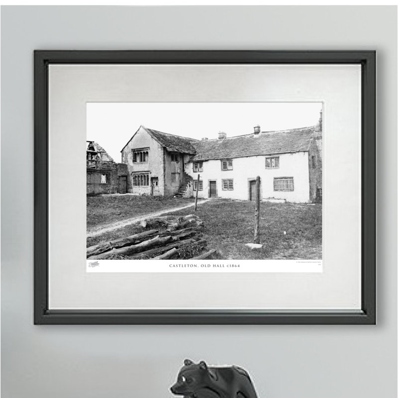 Castleton, Old Hall C1864 - Single Picture Frame Print, 28cm H x 36cm W x 2.3cm D