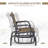 Outsunny Porch Glider, Metal Frame Swing Glider Chair With Breathable Mesh Fabric, Curved Armrests And Steel Frame For Garden, Poolside, Backyard, Balcony, Light Mixed Brown-1753889979