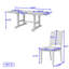 Ensemble de table de salle à manger 5 pièces en bois extensible avec rallonge amovible et 4 chaises d'appoint-1515370906