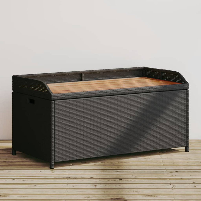 Ameil Polyethylene (PE) Wicker Wicker Outdoor Bench