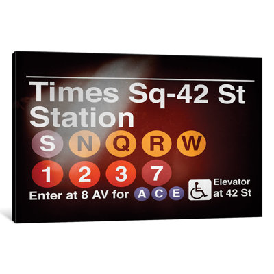"Subway Times Square - 42 Street Station" par Philippe Hugonnard, impression sur toile tendue