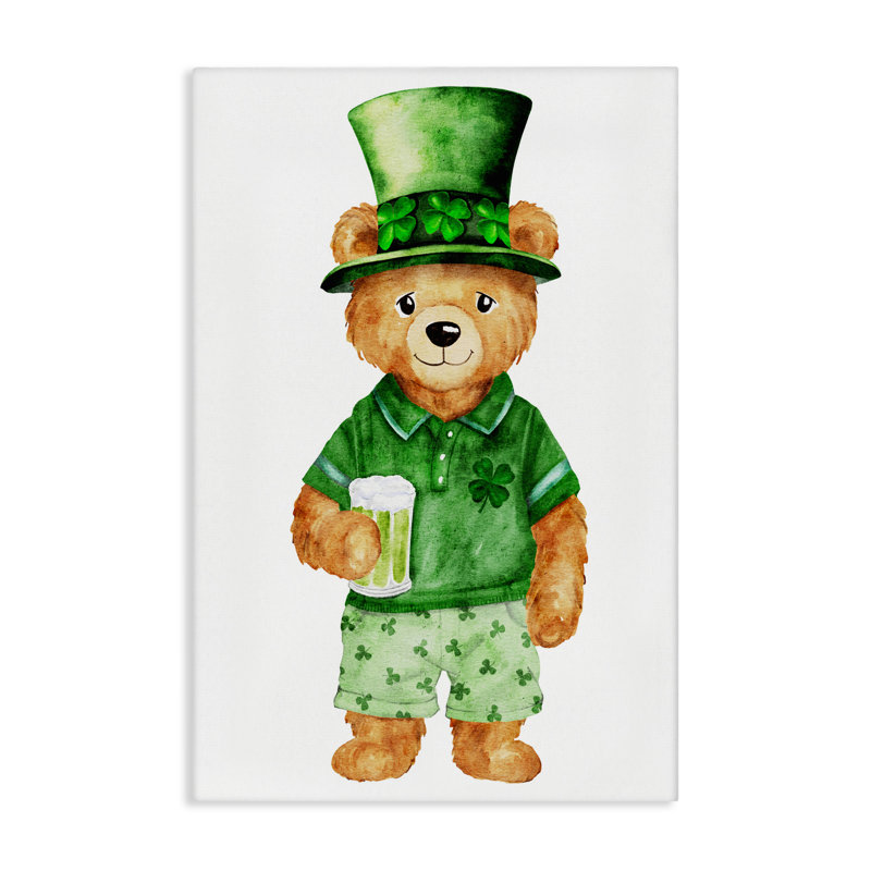 Toile d'ours de la Saint-Patrick, design par Amy Hall, H 30 po x l 20 po
