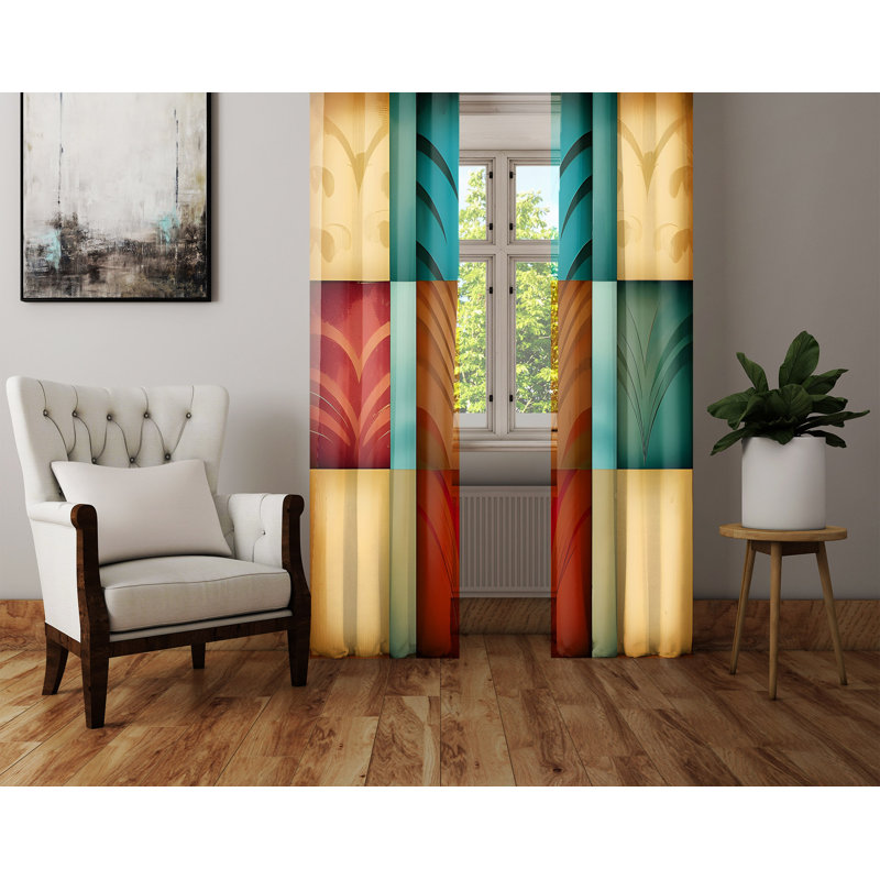 Bernardette Semi Sheer Curtain Pair, 56" W x 78" L