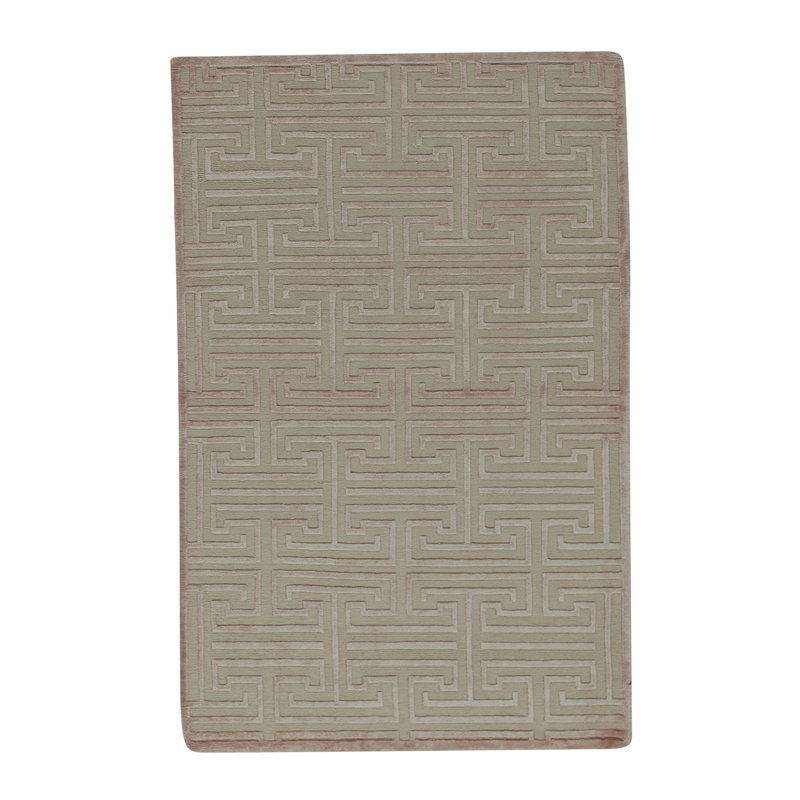 Tapis bleu marine et bleu de haute qualité noué à la main