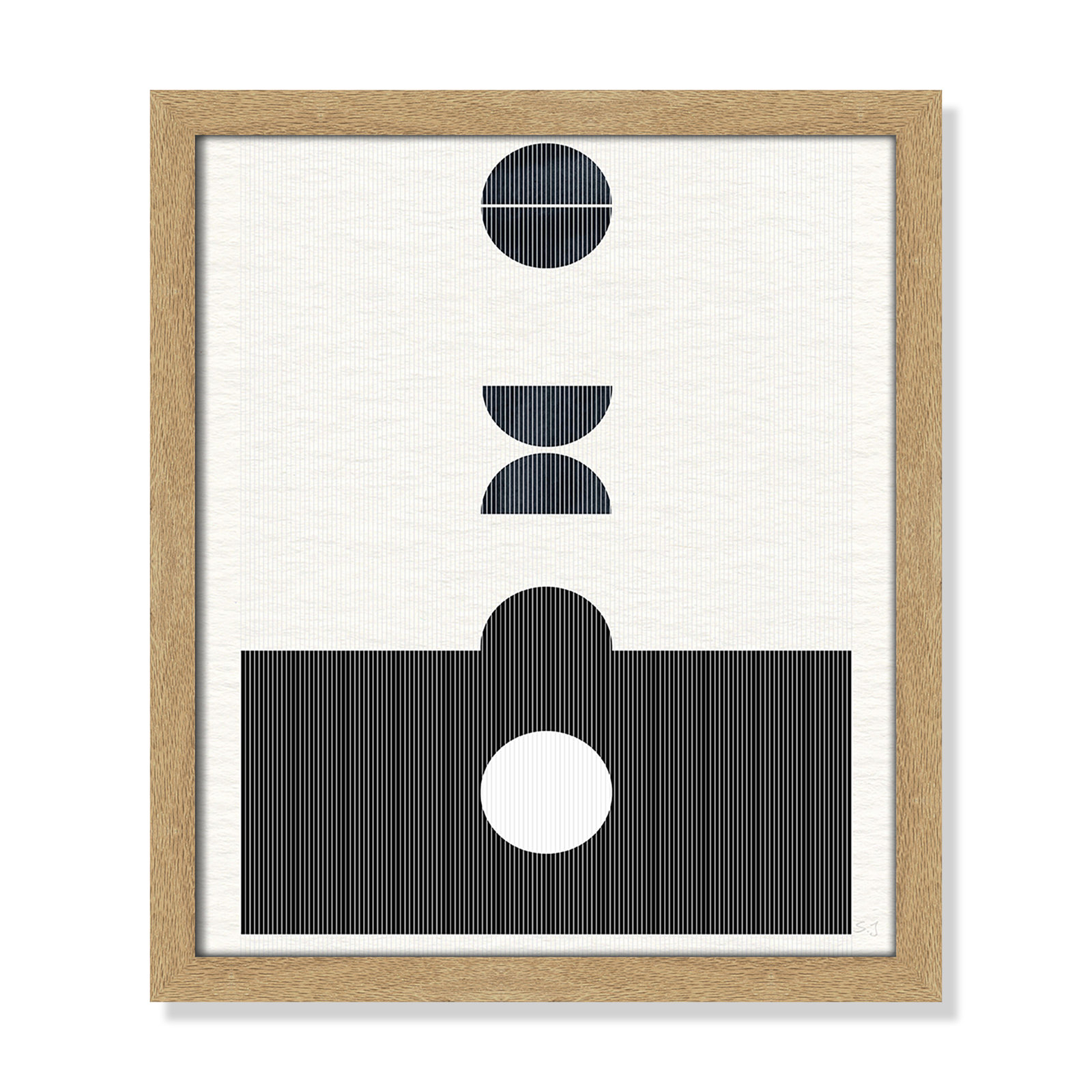 Eclipse I Print by Susan Jill, 15" H x 13" W x 0.75" D, Natural Framed