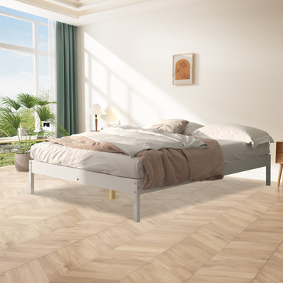 Tilon Solid Wood Modern Platform Bed Frame