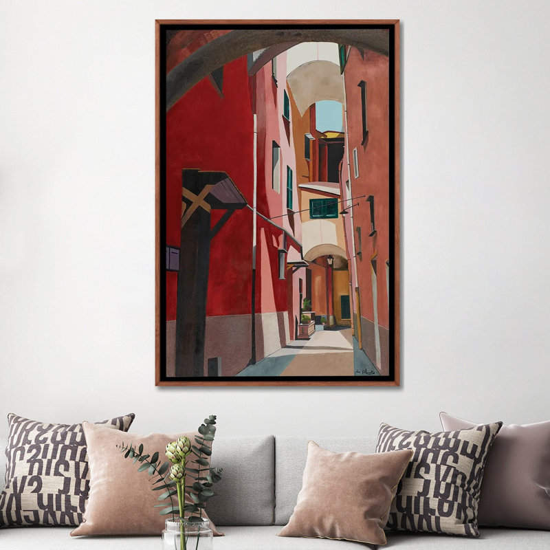 Porto Maurizio, Italie, Toile flottante classique avec cadre en bois, Pas de tapis, H 60 po x l 40 po x P 1,5 po