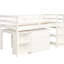 Twin Loft Bed With Cabinet And Rolling Desk - White, Heavy-Duty Robust Dependable-1138684461