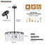 Lustre tambour en verre 4 lumières-611746809