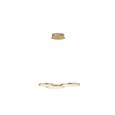 3 - Light Gold LED Unique/Statement Pendant
