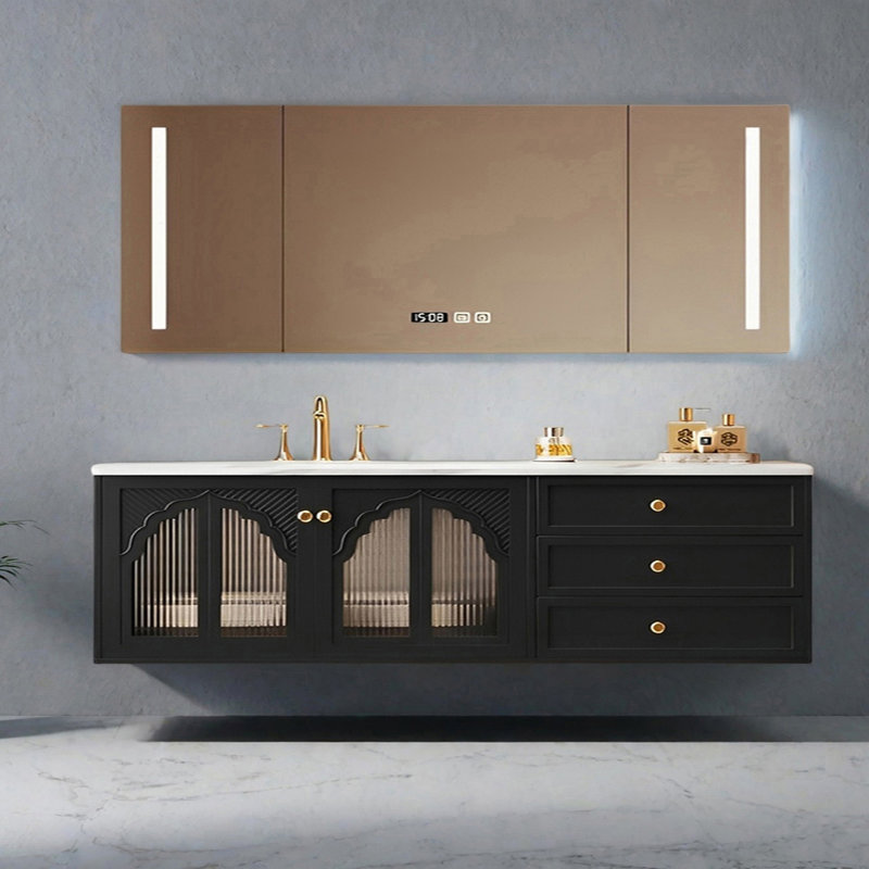Modern American-style bathroom cabinet, 19.68" H x 70.86" W x 20.47" D
