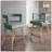 Swivel Upholstered Counter Stool with Solid Wood Frame-1584585815