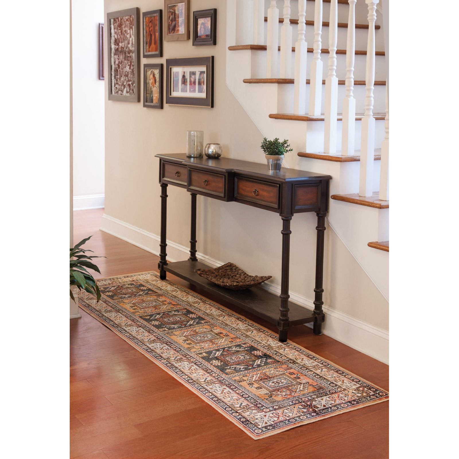 Ovid Oriental Machine Woven Area Rug, Runner 2'2" x 6'11"