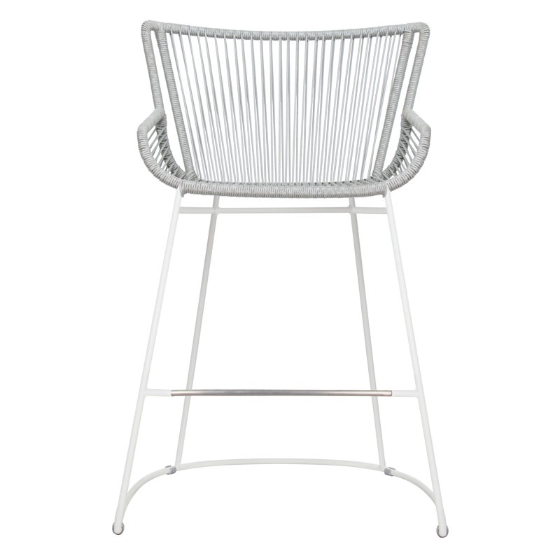Archipelago Outdoor Bar Stool, Light Gray/Dove Gray