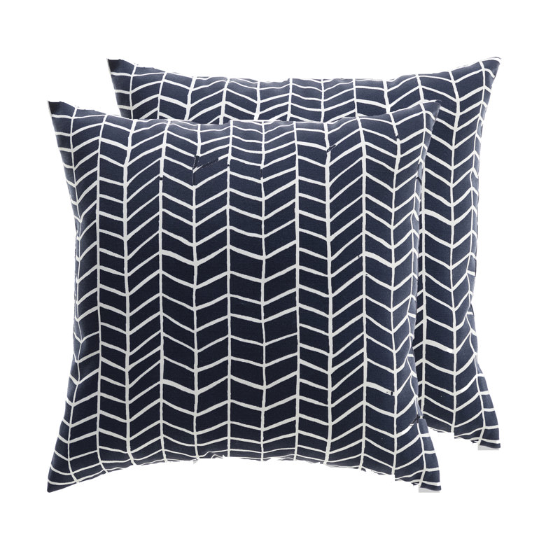 Housse et insert de coussin extérieur Los Angeles, Bleu marine, Housse de coussin seulement - sans coussin