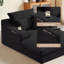 Chaise longue en velours côtelé à compression 47,2 po, siège profond avec porte-gobelet et sac de rangement, aucun assemblage requis-1346242589