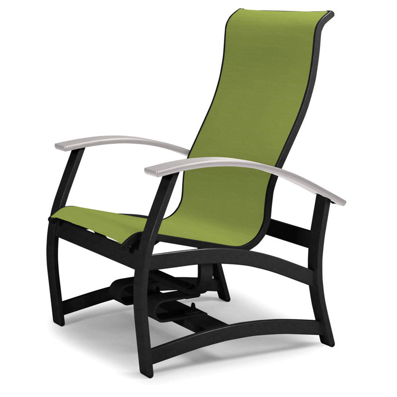 Belle Isle Outdoor Lounge Chair, White P50, Textured Black, Lime 38D Sunbrella®