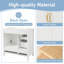 Meuble-lavabo simple 36 po avec lavabo en résine, armoire en verre à fermeture en douceur et tiroirs-864003931