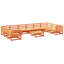  Ensemble de canapé de jardin modulaire en bois de pin massif brun-1069464916