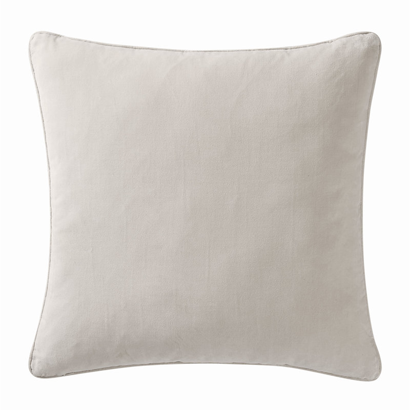 Brooklyn Loom Matte Cotton Velvet European Sham, Grey